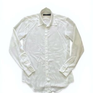 Polo Ralph Lauren Silky White Button-Down Dress Shirt Blouse